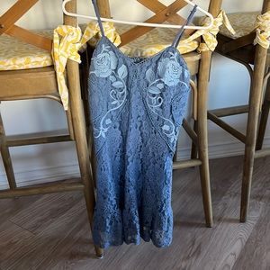 Aqua Blue Lace Dress